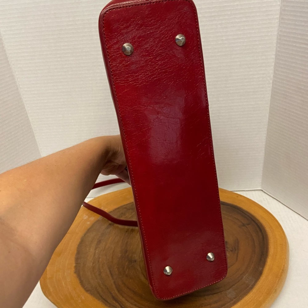 HOBO Red Leather Clutch Shoulder Bag - Picture 5 of 10